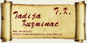 Tadija Kuzminac vizit kartica